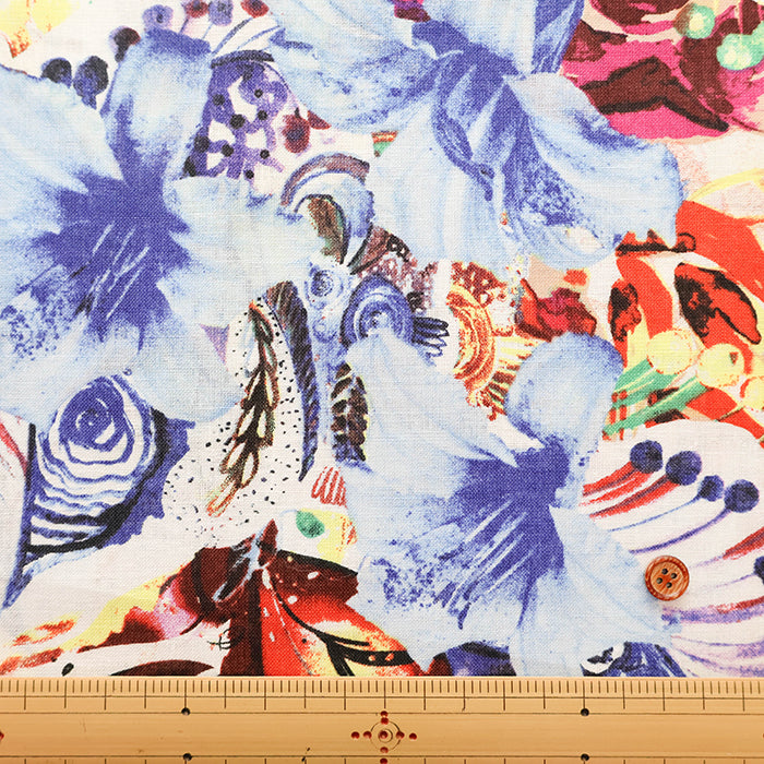 Made in China Linen Fabric - Elegant Flower - nomura tailor