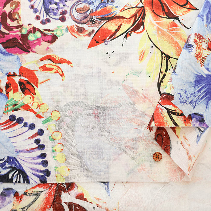 Made in China Linen Fabric - Elegant Flower - nomura tailor
