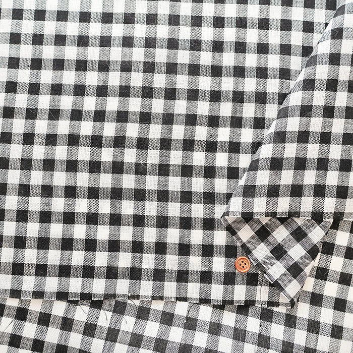 Made in China Yarn-dyed Linen Check Fabric - nomura tailor