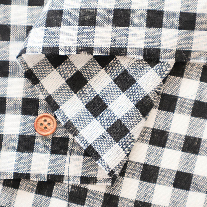 Made in China Yarn-dyed Linen Check Fabric - nomura tailor