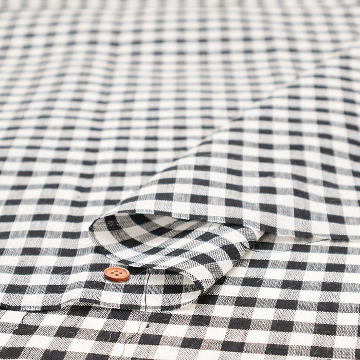 Made in China Yarn-dyed Linen Check Fabric - nomura tailor