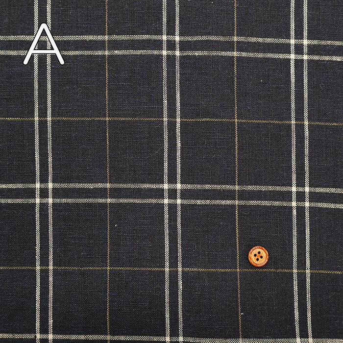 Made in China Linen Yarn-Dyed Check Fabric - nomura tailor