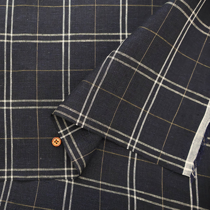 Made in China Linen Yarn-Dyed Check Fabric - nomura tailor