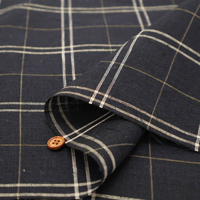 Made in China Linen Yarn-Dyed Check Fabric - nomura tailor