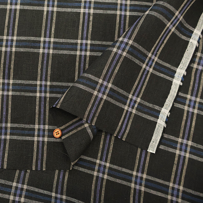 Made in China Linen Yarn-Dyed Check Fabric - nomura tailor