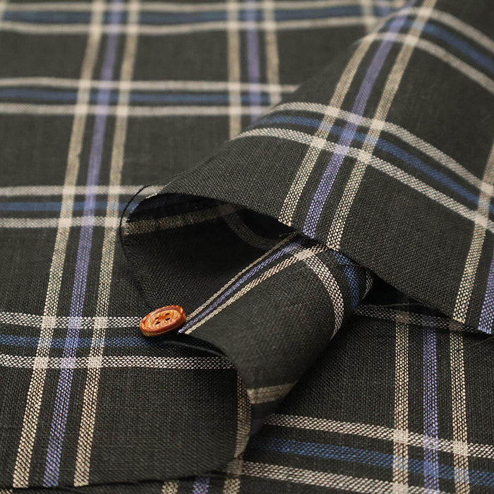 Made in China Linen Yarn-Dyed Check Fabric - nomura tailor