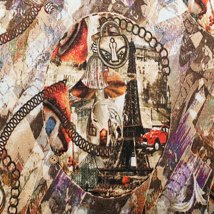 Linen Print Fabric - nomura tailor