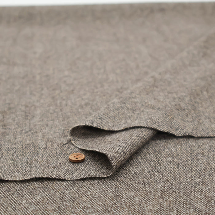 RE:NEWOOL Recycled Wool Tweed Fabric - Plain - nomura tailor