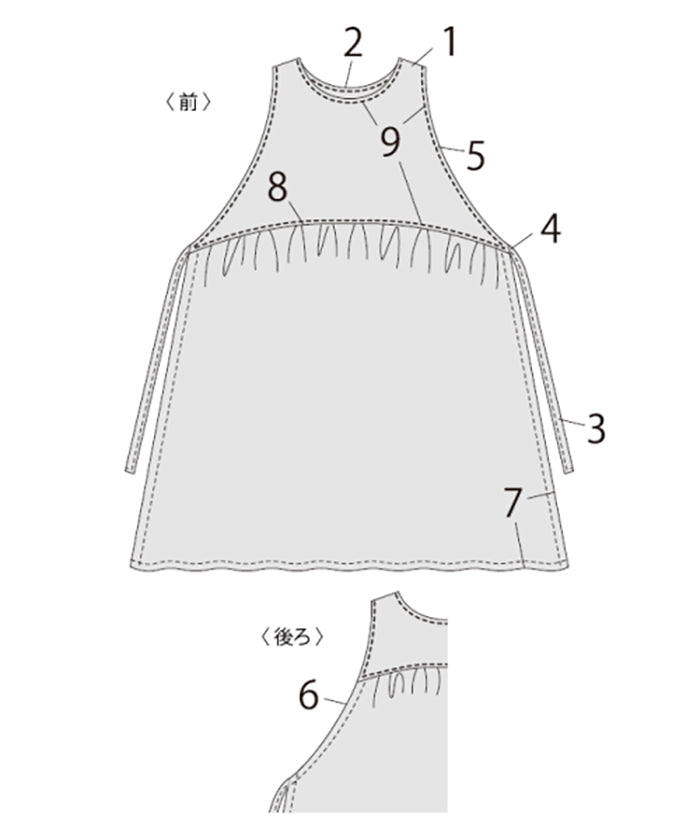 Sewing Pattern - 3-way Apron Dress - nomura tailor
