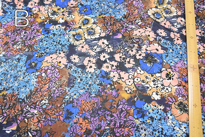 Polyester Smooth Printed Fabric - Flower - nomura tailor