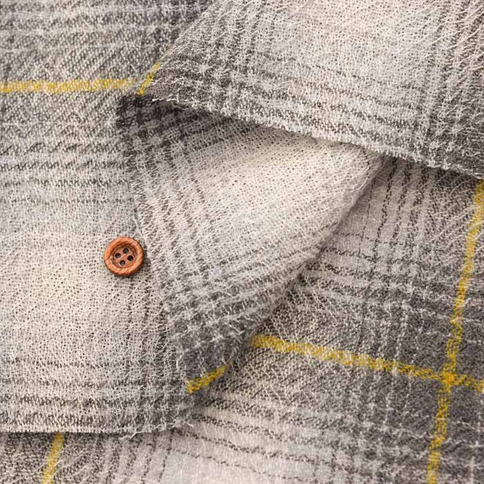 Wool gauze check fabric - nomura tailor