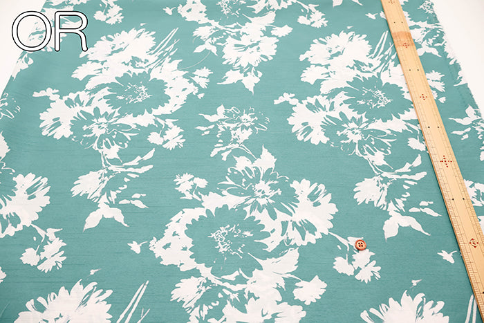 Polyester Shantung Print Fabric - Flower - nomura tailor