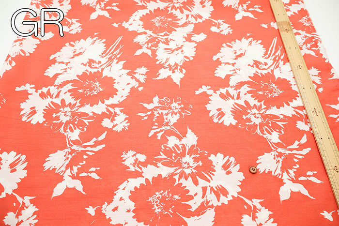 Polyester Shantung Print Fabric - Flower - nomura tailor