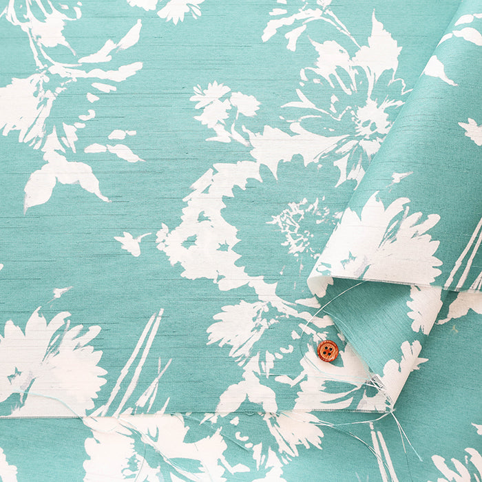 Polyester Shantung Print Fabric - Flower - nomura tailor