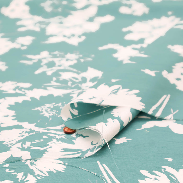 Polyester Shantung Print Fabric - Flower - nomura tailor