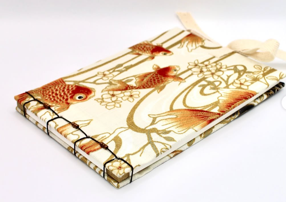 Cotton Dobby Fabric - Goldfish - nomura tailor