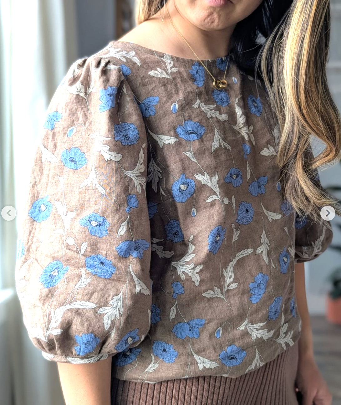 C/L muslin Print Fabric - Flower - nomura tailor