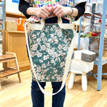 C/L Canvas Printed Fabric - Etching Flower - nomura tailor