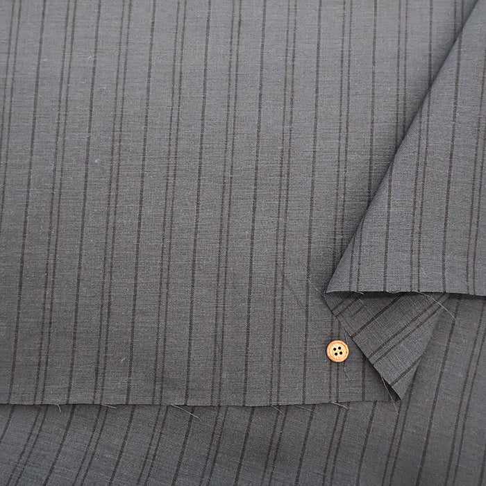 Linen Overdyed Fabric- Stripe - nomura tailor