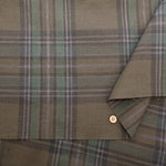 Linen Overdyed Fabric - Check - nomura tailor
