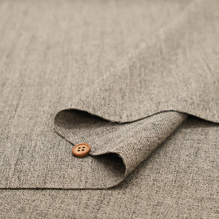 2way Stretch Wool-like Mixed Tweed Fabric - Plain - nomura tailor
