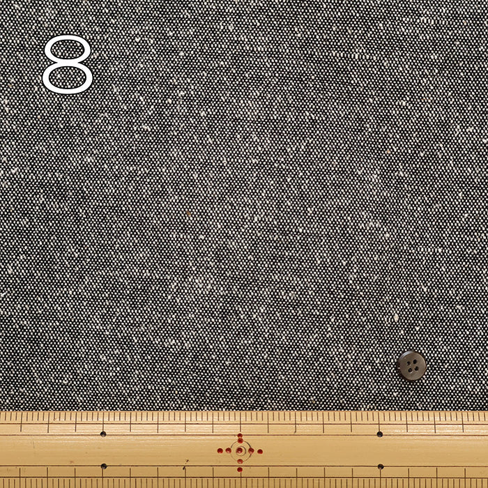Wool Cotton Napped Tweed Fabric- Plain - nomura tailor