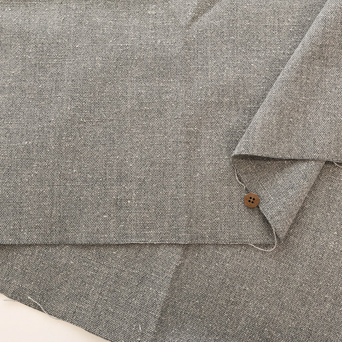 Wool Cotton Napped Tweed Fabric- Plain - nomura tailor
