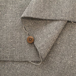 Wool Cotton Napped Tweed Fabric- Plain - nomura tailor