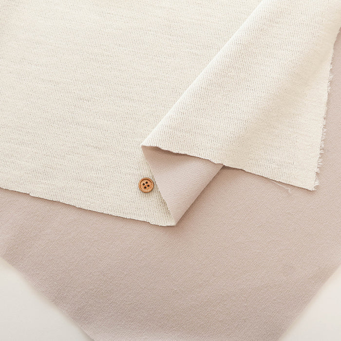 Wool Blend Reversible Knit Fabric - Plain - nomura tailor