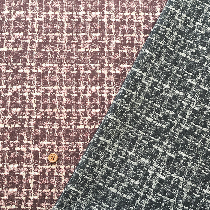 Nylon Brushed-Back Tweed-Style Knit Print Fabric - nomura tailor