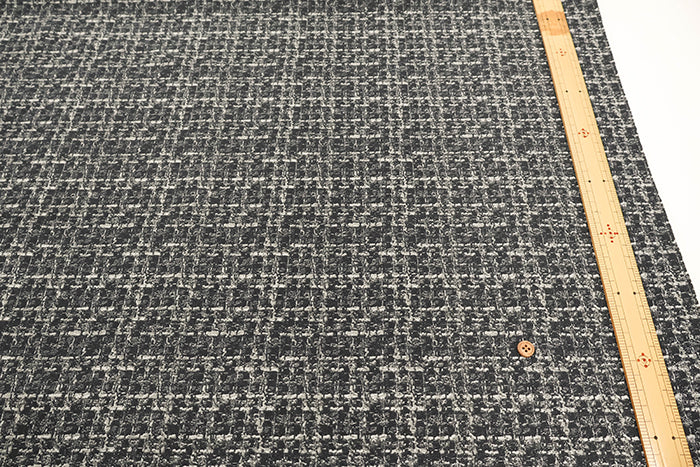 Nylon Brushed-Back Tweed-Style Knit Print Fabric - nomura tailor