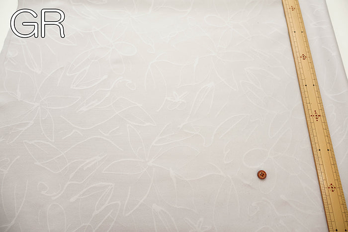 Polyester Embossed Stretch Fabric - Line Flower - nomura tailor