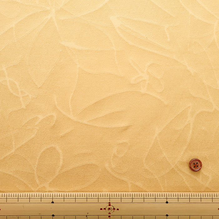 Polyester Embossed Stretch Fabric - Line Flower - nomura tailor