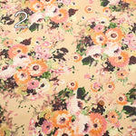 Cotton Stretch Print Fabric - Flower - nomura tailor