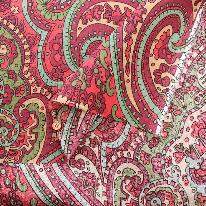 Double Width Linen Print Fabric - nomura tailor