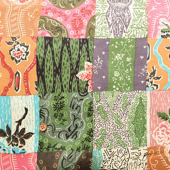 Double Width Linen Print Fabric - nomura tailor