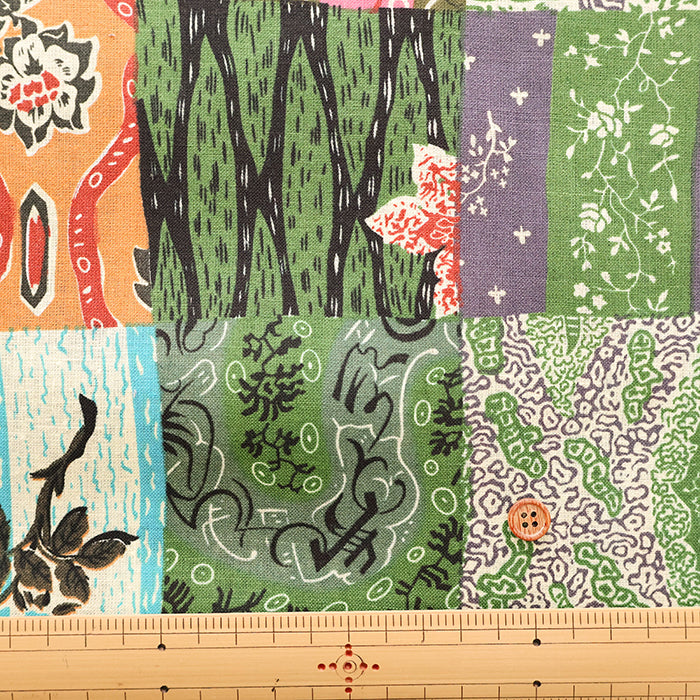 Double Width Linen Print Fabric - nomura tailor
