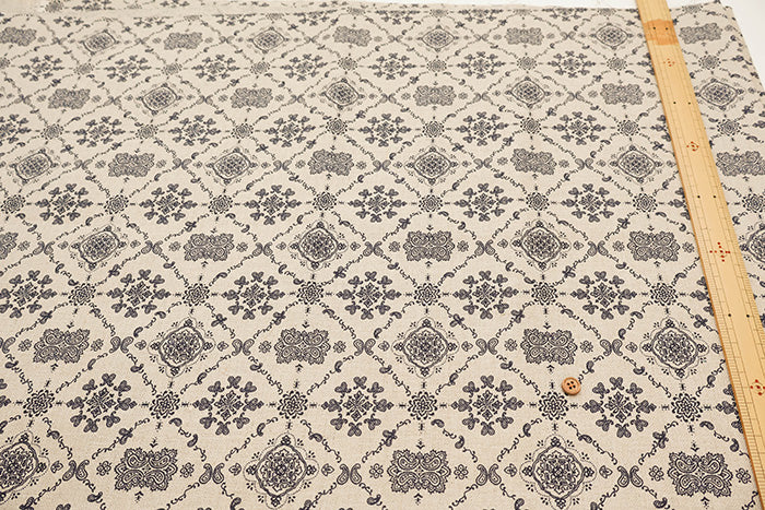 40 Linen Herringbone Fabric - Bandana Pattern - nomura tailor