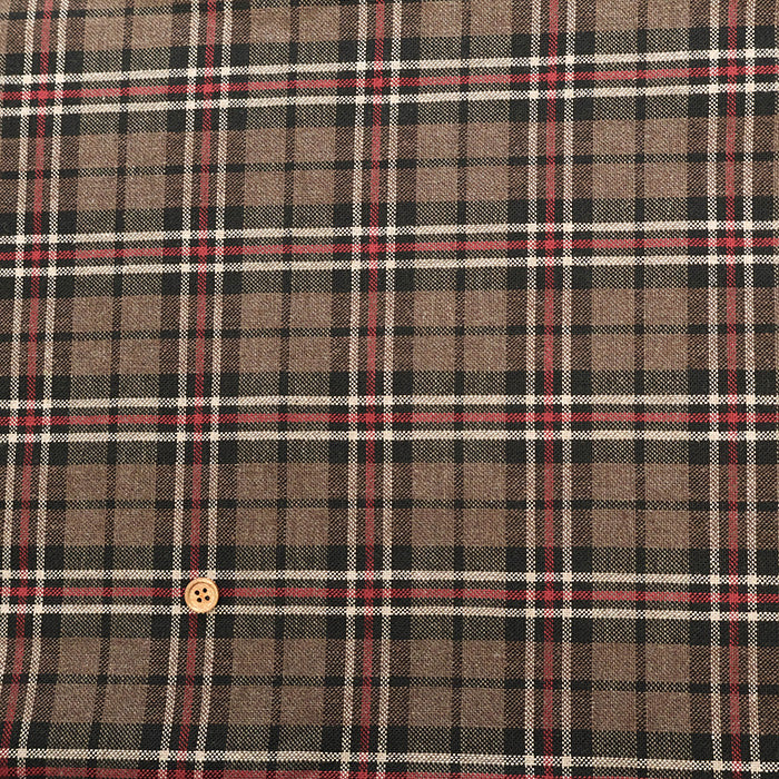 Half-Linen Check Fabric - nomura tailor