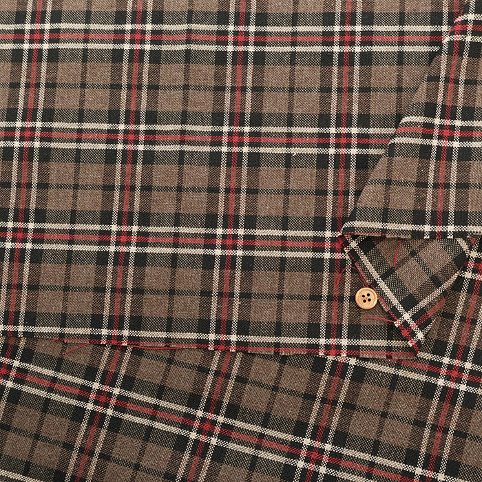 Half-Linen Check Fabric - nomura tailor