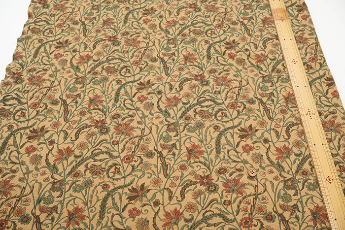 Wool Blend Smooth Print Fabric - Botanical - nomura tailor