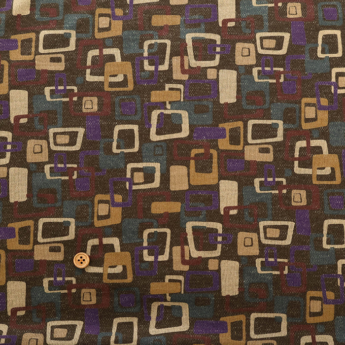 Wool Blend Smooth Print Fabric - nomura tailor