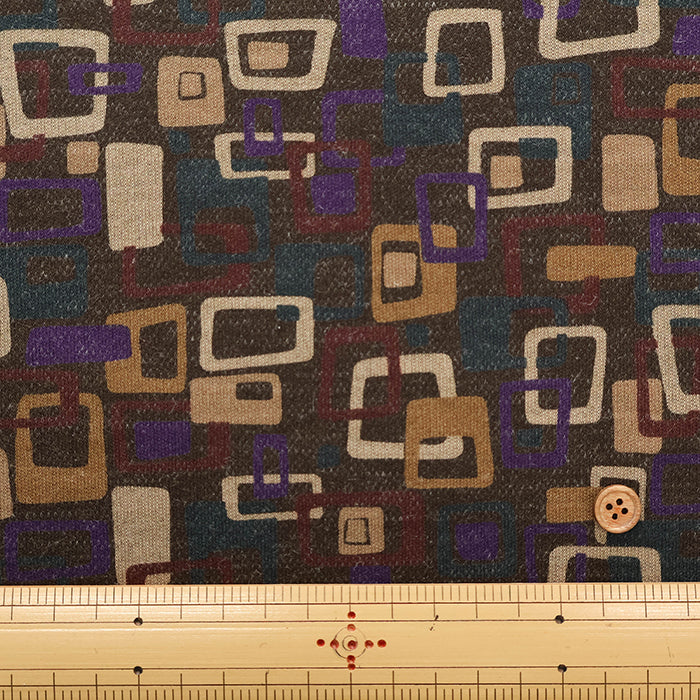 Wool Blend Smooth Print Fabric - nomura tailor