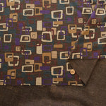 Wool Blend Smooth Print Fabric - nomura tailor