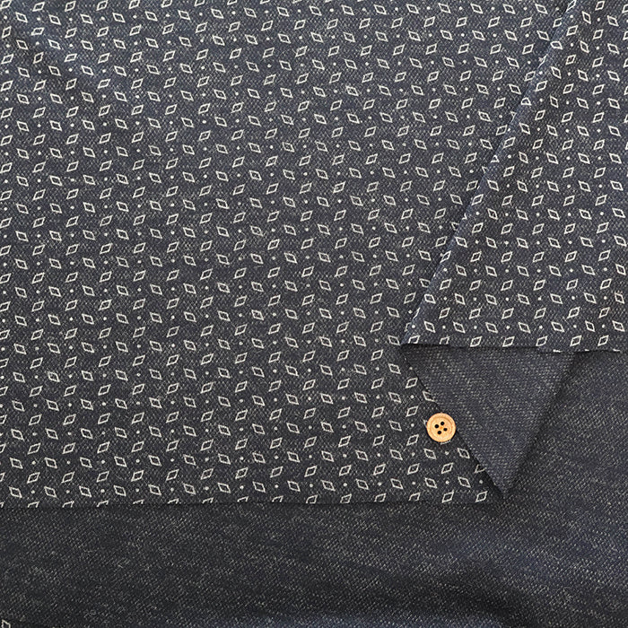 Wool Blend Smooth Print Fabric - Botanical - nomura tailor