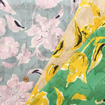 Cotton Cut Jacquard Print Fabric - Flower - nomura tailor