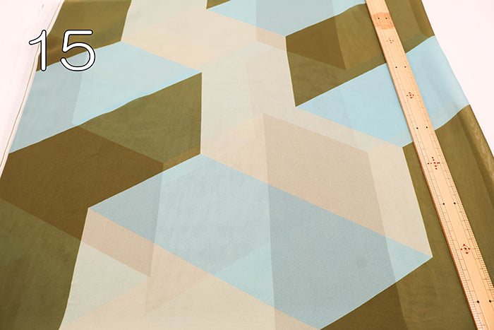 Polyester Georgette Print Fabric - Block - nomura tailor