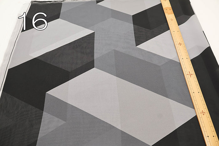 Polyester Georgette Print Fabric - Block - nomura tailor