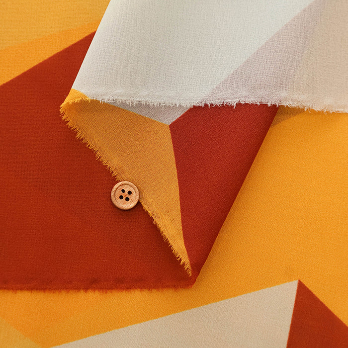 Polyester Georgette Print Fabric - Block - nomura tailor