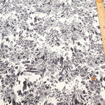 Polyester Light Grosgrain Print Fabric - Flower - nomura tailor